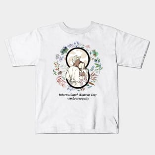 embrace equity international women's day 2023 Kids T-Shirt